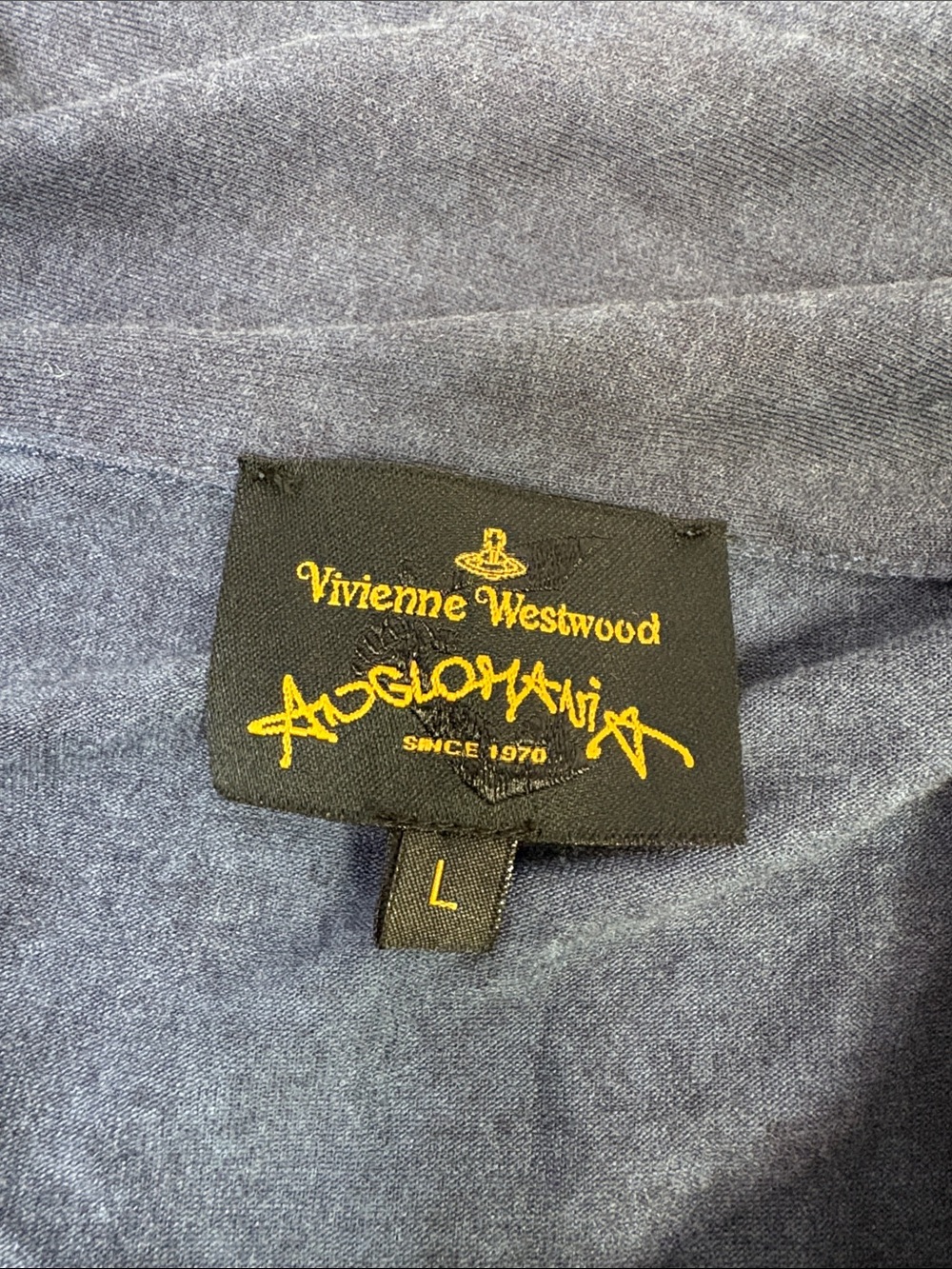 Vivienne Westwood Anglomania Draped Scarf Neck Midi Dress Blue Made in Italy - Picture 5 of 13